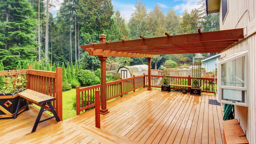 deck built at house backyard pflugervilletx